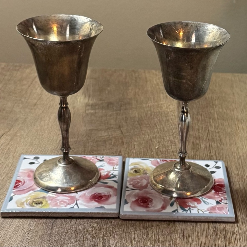 Leonard Silver Plated Wine Glasses-2